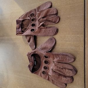 NOS Covington Men's Geniune Leather Soft Brown Gloves Fleece Interior XL NOS Covington Men's Geniune Leather Soft Brown Gloves Fleece Interior XL